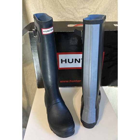 Hunter Shoes - Hunter Original Tall For Women Boot - Navy Lily Size 7 Rainboot